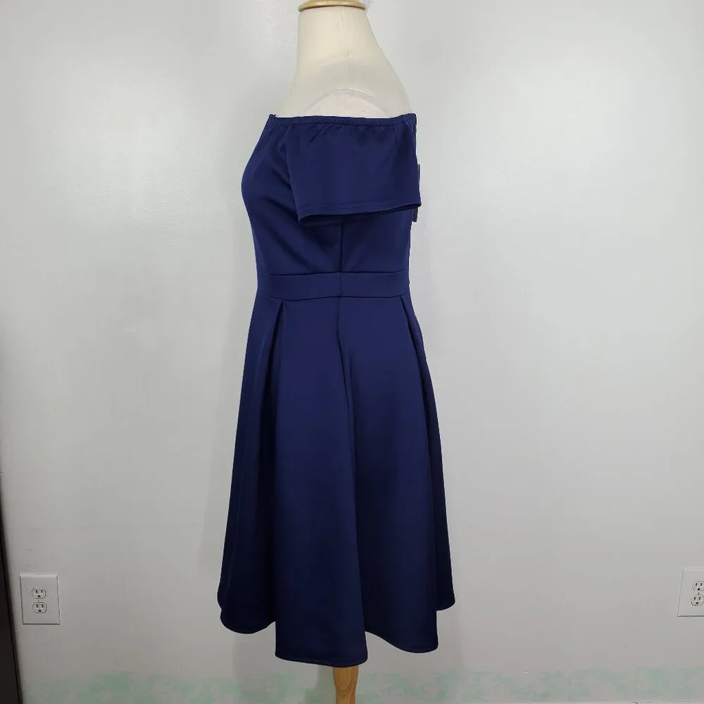 Lalagen Special Occasion Off-Shoulder 1950's Style Pleated Dress NEW NWT Size XL - Picture 5 of 13